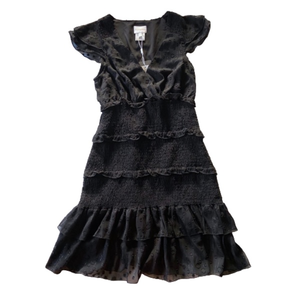 Anthropologie Dresses & Skirts - NWT FOXIEDOX Black Smocked Ruffle Dress XS
